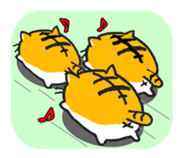 Fat tabby cat sticker #8319734