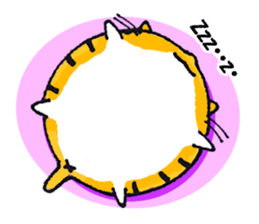 Fat tabby cat sticker #8319737