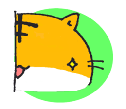 Fat tabby cat sticker #8319738