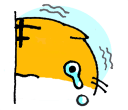 Fat tabby cat sticker #8319739