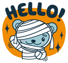 Halloween with Jokukuma, the Space Bear sticker #8321389