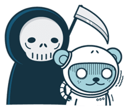 Halloween with Jokukuma, the Space Bear sticker #8321390