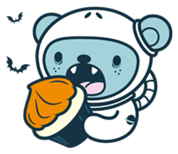 Halloween with Jokukuma, the Space Bear sticker #8321391