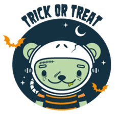 Halloween with Jokukuma, the Space Bear sticker #8321392