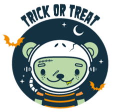 Halloween with Jokukuma, the Space Bear sticker #8321392