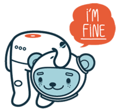 Halloween with Jokukuma, the Space Bear sticker #8321395