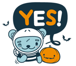Halloween with Jokukuma, the Space Bear sticker #8321396