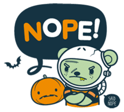 Halloween with Jokukuma, the Space Bear sticker #8321397