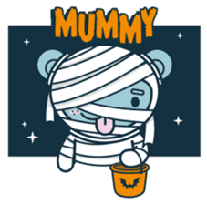 Halloween with Jokukuma, the Space Bear sticker #8321405