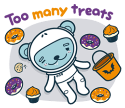 Halloween with Jokukuma, the Space Bear sticker #8321406