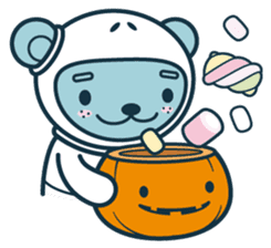 Halloween with Jokukuma, the Space Bear sticker #8321407