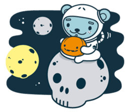 Halloween with Jokukuma, the Space Bear sticker #8321408