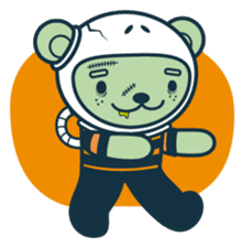 Halloween with Jokukuma, the Space Bear sticker #8321410