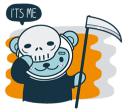 Halloween with Jokukuma, the Space Bear sticker #8321414