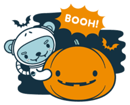 Halloween with Jokukuma, the Space Bear sticker #8321419