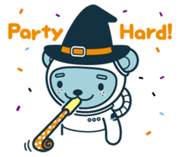 Halloween with Jokukuma, the Space Bear sticker #8321420