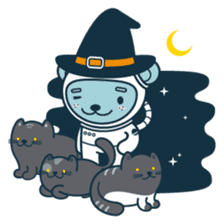 Halloween with Jokukuma, the Space Bear sticker #8321427