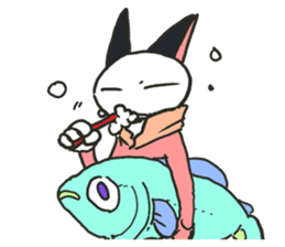 Muffler  Cat sticker #8324422