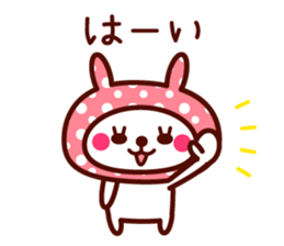 Cute rabbit Hood sticker #8325949