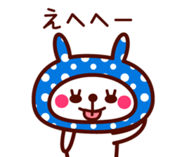 Cute rabbit Hood sticker #8325955