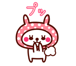 Cute rabbit Hood sticker #8325969