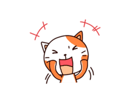 Orange cat sticker sticker #8327756