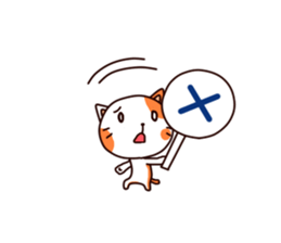 Orange cat sticker sticker #8327759