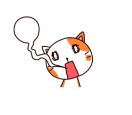 Orange cat sticker sticker #8327762