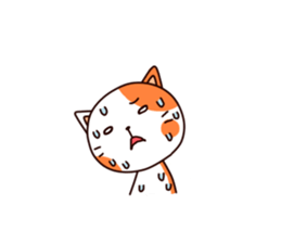 Orange cat sticker sticker #8327766