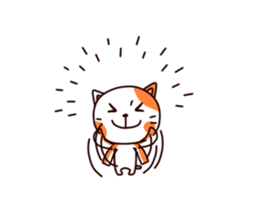 Orange cat sticker sticker #8327769