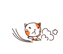 Orange cat sticker sticker #8327772