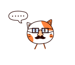 Orange cat sticker sticker #8327786