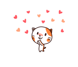 Orange cat sticker sticker #8327787