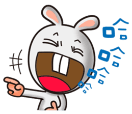 Happy # gray than the rabbit 2 sticker #8328266
