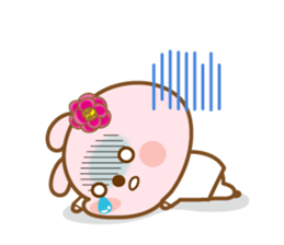 There is the peach rabbit in Vietnam. sticker #8329079