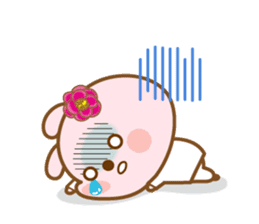 There is the peach rabbit in Vietnam. sticker #8329079