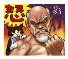 old men and cats and a few macho men. sticker #8329286