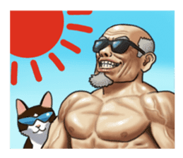 old men and cats and a few macho men. sticker #8329302