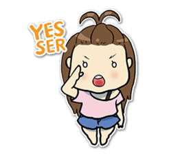 Bee Bie and cute little cat sticker #8330311