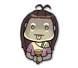 Bee Bie and cute little cat sticker #8330312