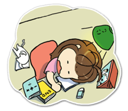 Bee Bie and cute little cat sticker #8330331