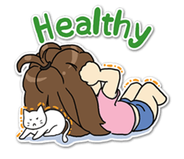 Bee Bie and cute little cat sticker #8330341