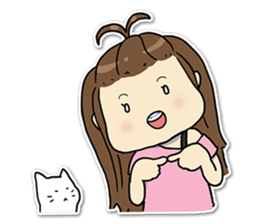 Bee Bie and cute little cat sticker #8330344