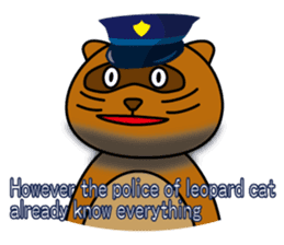 The police of leopard cat (English) sticker #8333425