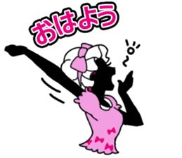 The pink cute girl(Japanese sticker) sticker #8333470