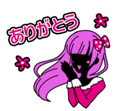 The pink cute girl(Japanese sticker) sticker #8333472