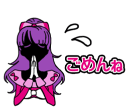 The pink cute girl(Japanese sticker) sticker #8333473