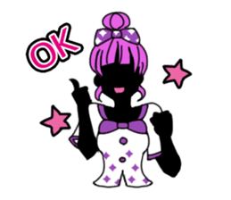 The pink cute girl(Japanese sticker) sticker #8333474
