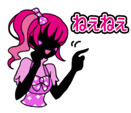 The pink cute girl(Japanese sticker) sticker #8333477
