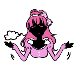 The pink cute girl(Japanese sticker) sticker #8333478
